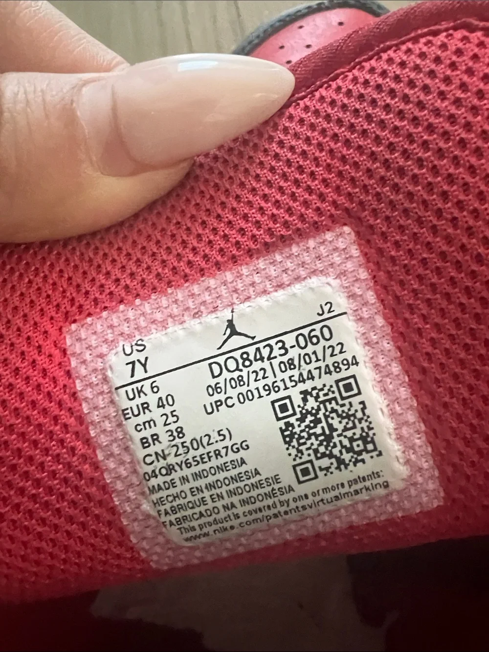 Nike Kids Red and Black High-Top Sneakers - Picture 3 of 3